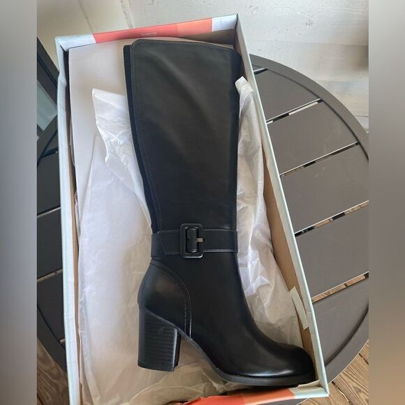 NWT Soul Naturalizer Twinkle Knee High Block Heel Black Women’s Boots Size 6M - Picture 4 of 14